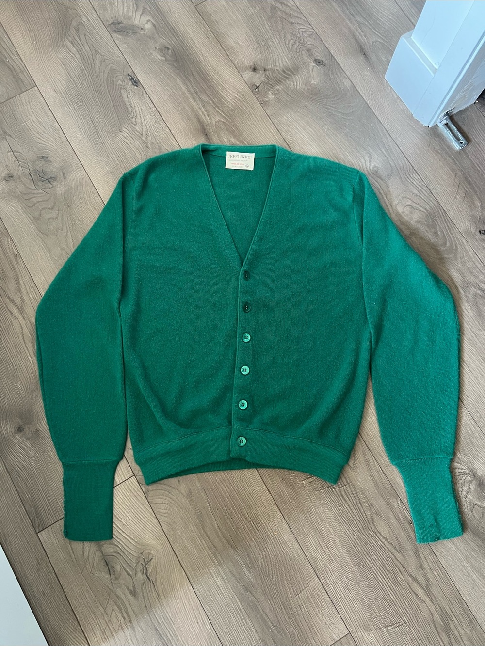 Vintage green made in USA cardigan